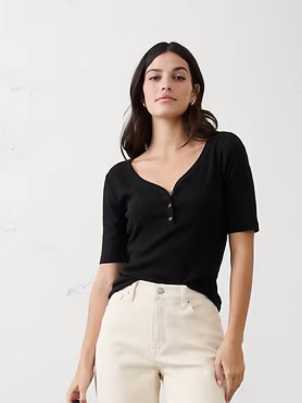 Must Go‼️ NWT RIBBED ELBOW-SLEEVE HENLEY T-SHIRT Set. read Description Carefully